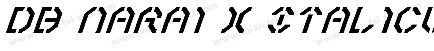 DB Narai X ItalicVersion 3000 2006字体转换